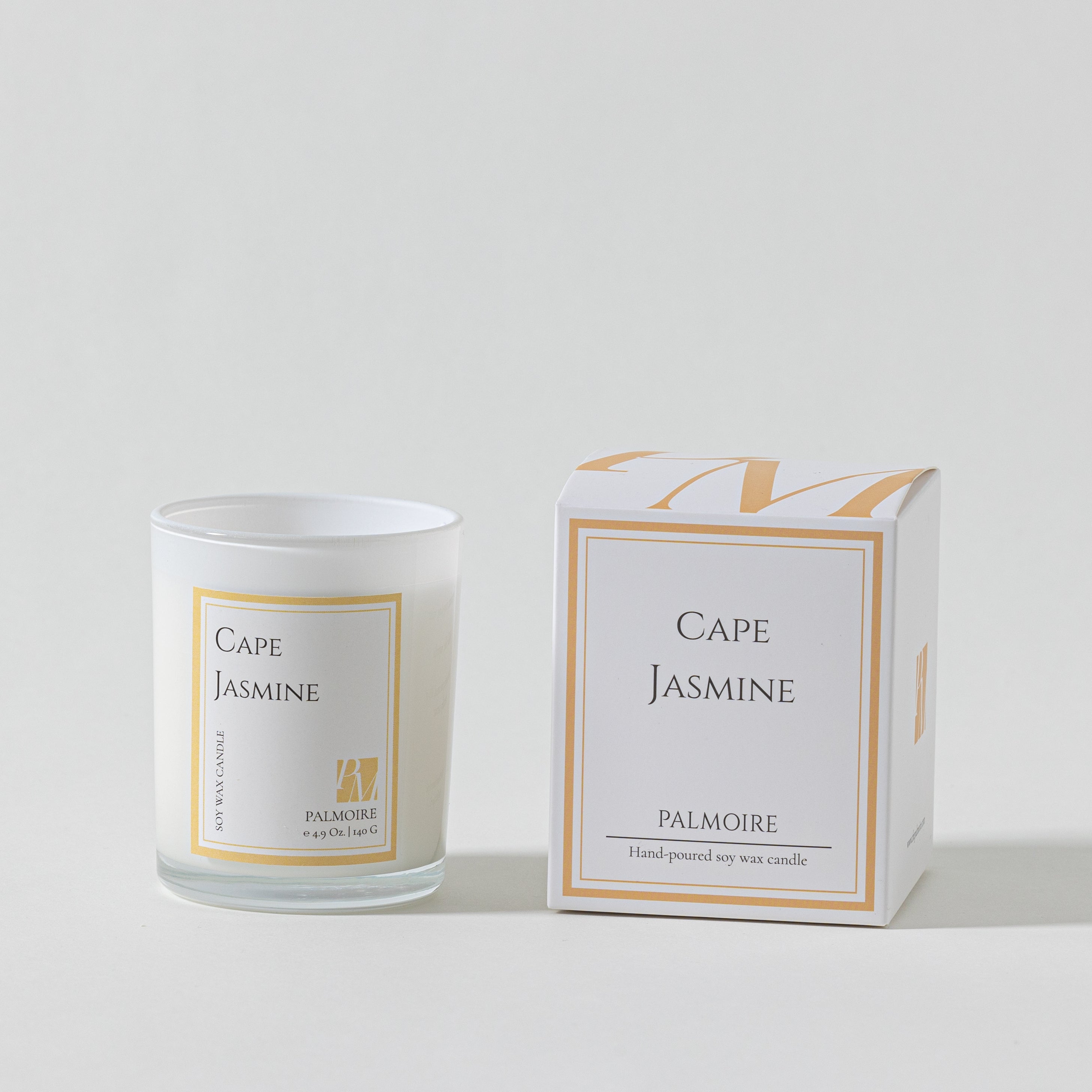 Cape Jasmine Soy Wax Candle Clean Burn Floral Scented Candle for Home & Relaxation