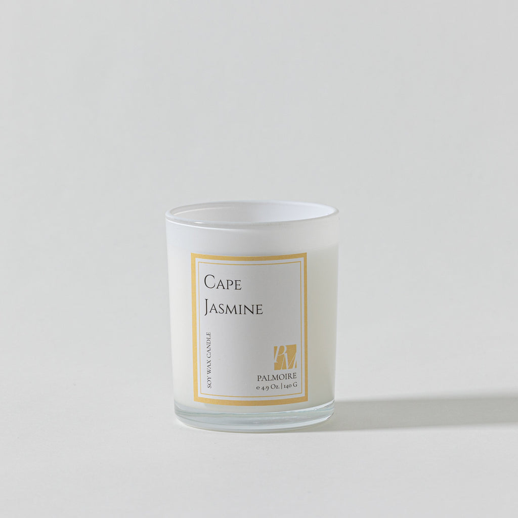 Cape Jasmine Soy Wax Candle Clean Burn Floral Scented Candle for Home & Relaxation