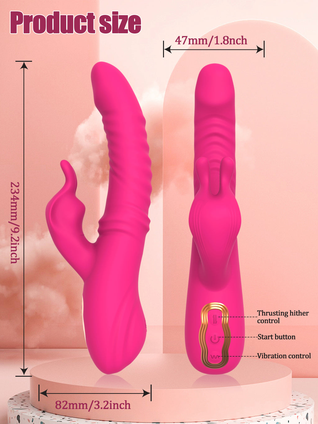 Rabbit Silicone Vibrator for Women Couple Waterproof Rechargeable Discreet Gifts