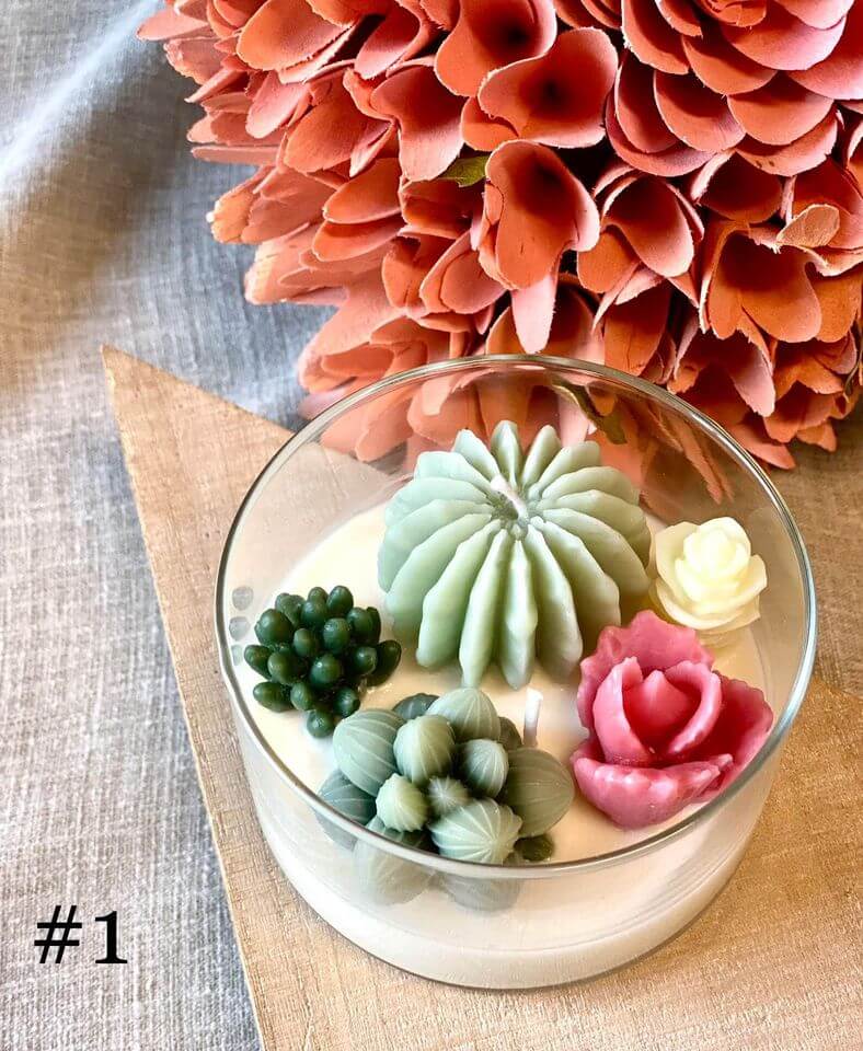 Garden Terrarium Candle - Handmade Scented for Home Relaxation & Natural Escape